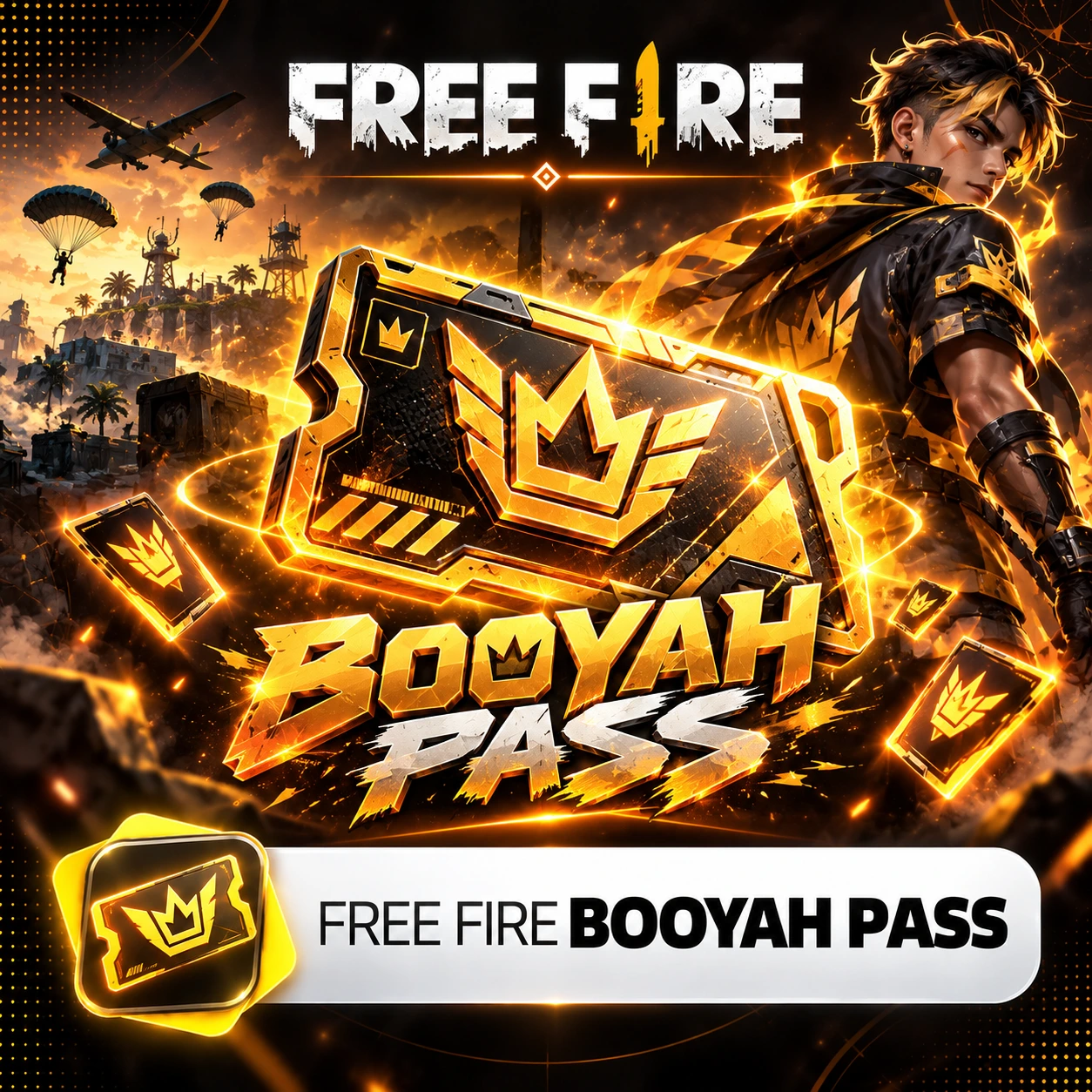 Free Fire Booyah Pass بویاه پس فری فایر
